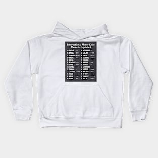 Morse Code Alphabet Kids Hoodie